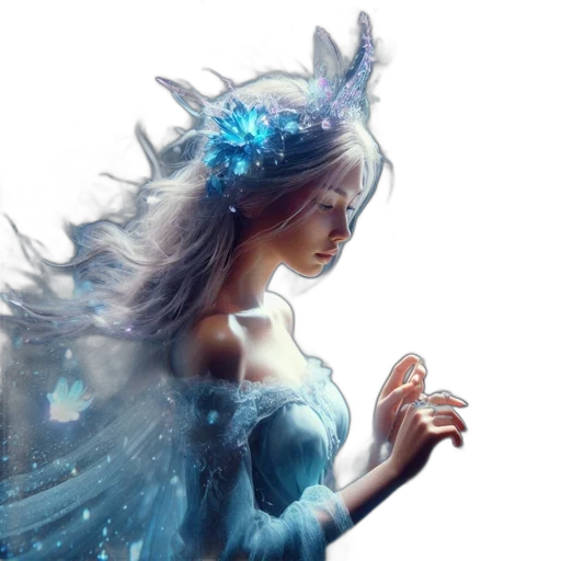 dragon, dress, crown, creature transparent PNG cut-out