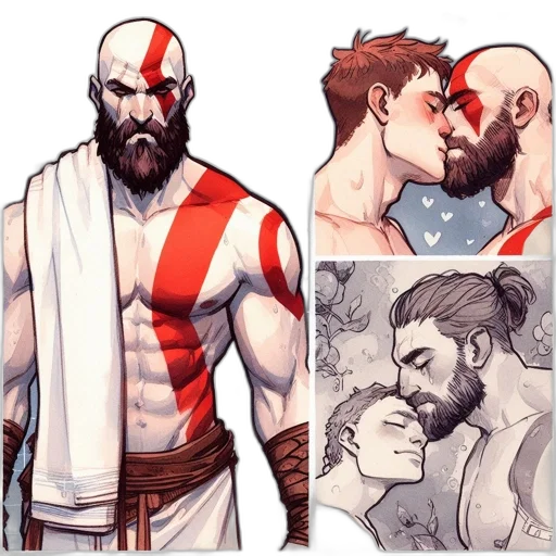 comic book art, concept art, fantasy art, red transparent PNG cut-out