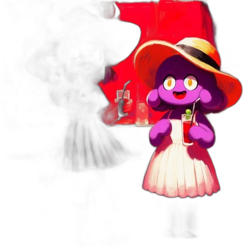 staff, hat, weapon, dress transparent PNG cut-out