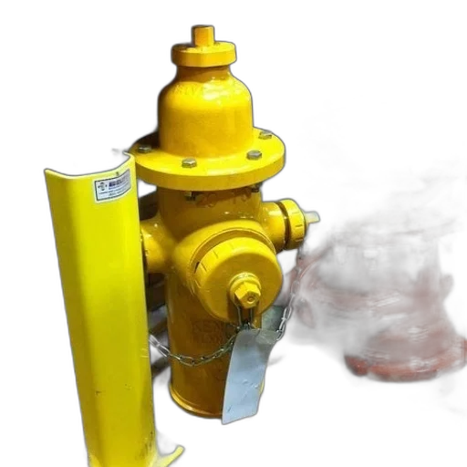 3d render, yellow, fire, hydrant transparent PNG cut-out