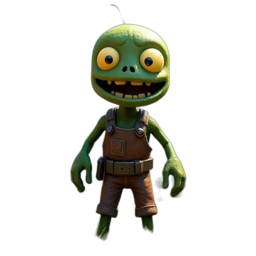 creature, mask, staff, 3d render transparent PNG cut-out