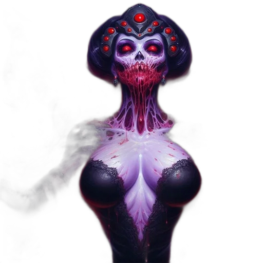 dress, mask, creature, concept art transparent PNG cut-out