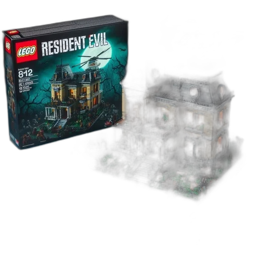 3d render, resident, evil, lego transparent PNG cut-out