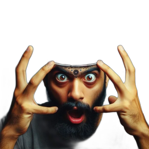 face, mask, creature, crown transparent PNG cut-out