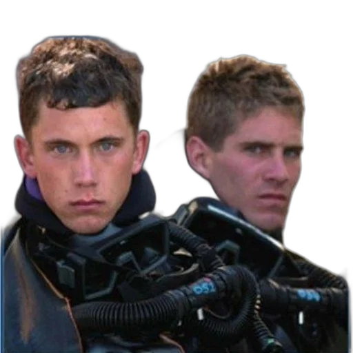 jacket, face, robot, weapon transparent PNG cut-out