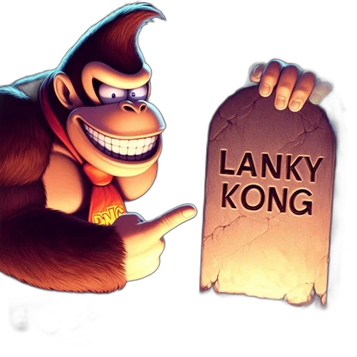 concept art, 3d render, comic book art, donkey transparent PNG cut-out