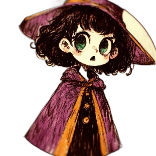 hat, dress, staff, mask transparent PNG cut-out