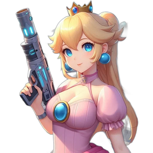 weapon, staff, dress, crown transparent PNG cut-out