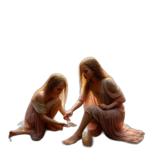 hair, dress, creature, jewelry transparent PNG cut-out