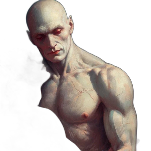 face, creature, concept art, photorealistic transparent PNG cut-out