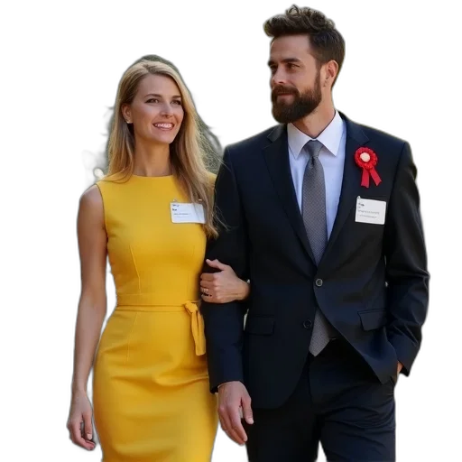 dress, jacket, staff, man transparent PNG cut-out