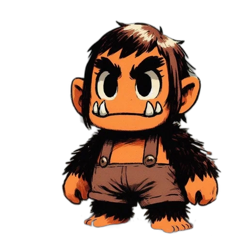 creature, animal, staff, cartoon transparent PNG cut-out