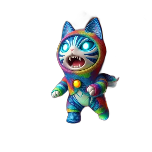 creature, staff, 3d render, concept art transparent PNG cut-out