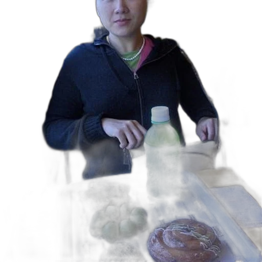 food, staff, face, jacket transparent PNG cut-out