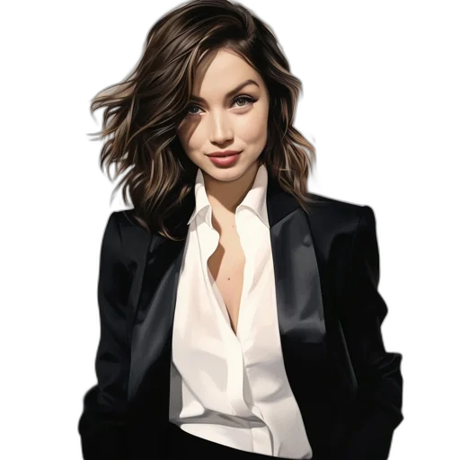 jacket, dress, jewelry, staff transparent PNG cut-out