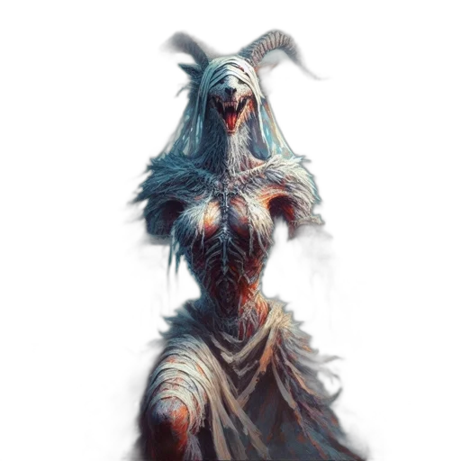 dress, creature, mask, face transparent PNG cut-out