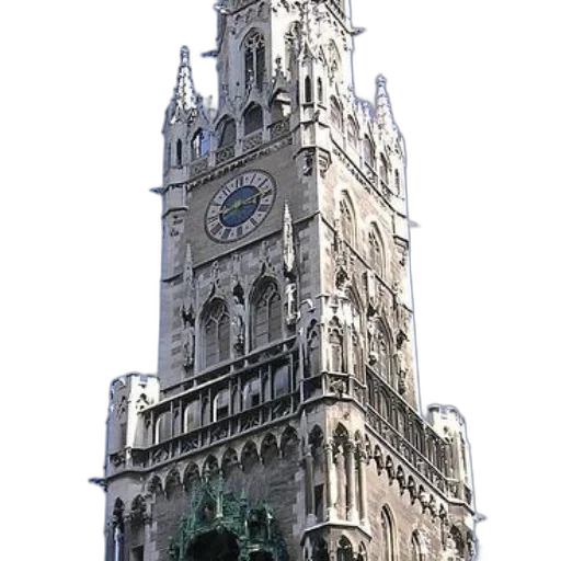 building, staff, crown, 3d render transparent PNG cut-out