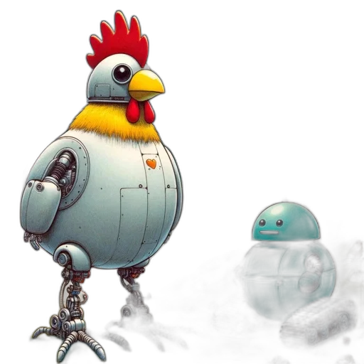 robot, concept art, pixel art, 3d render transparent PNG cut-out