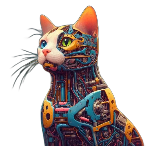 robot, animal, jewelry, cyberpunk transparent PNG cut-out