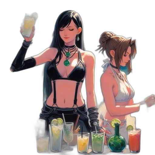 concept art, cyberpunk, comic book art, anime transparent PNG cut-out