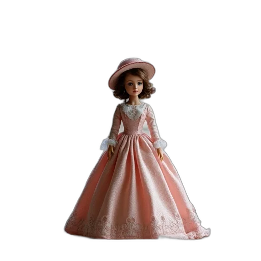dress, hat, 3d render, photorealistic transparent PNG cut-out