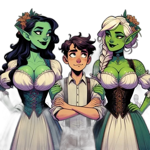 concept art, fantasy art, comic book art, pixel art transparent PNG cut-out
