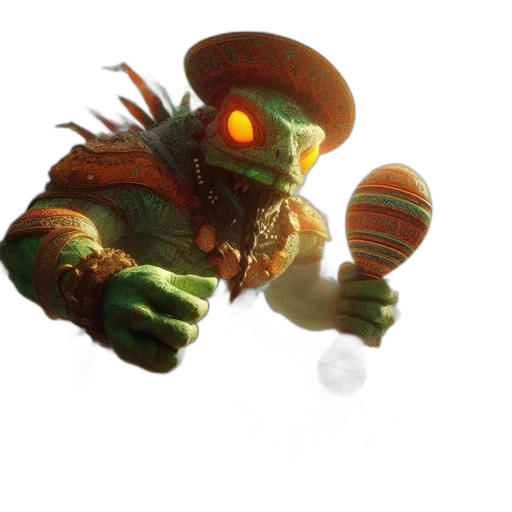 creature, dragon, staff, robot transparent PNG cut-out
