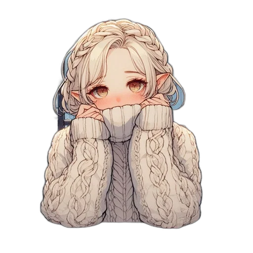 face, pixel art, fantasy art, anime transparent PNG cut-out