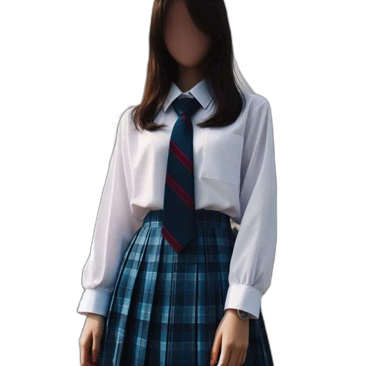 dress, jacket, face, staff transparent PNG cut-out