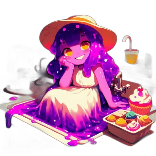 dress, staff, food, hat transparent PNG cut-out
