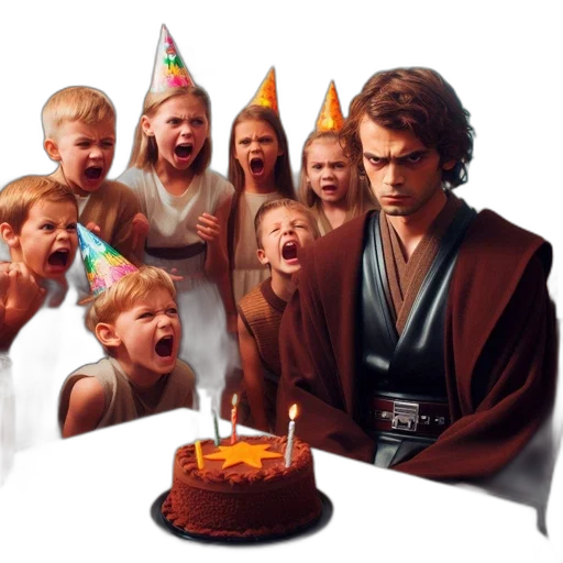 image, portrays, birthday, party transparent PNG cut-out
