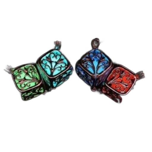 jewelry, two, glowing, necklace transparent PNG cut-out