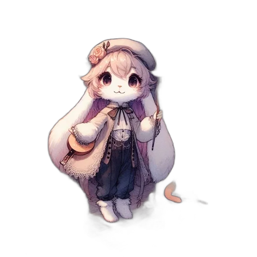 hat, staff, creature, animal transparent PNG cut-out