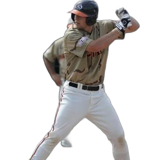 baseball, player, camouflage, jersey transparent PNG cut-out