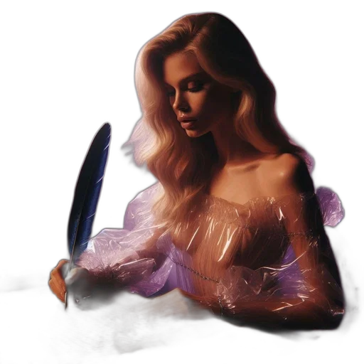 hair, sword, weapon, dress transparent PNG cut-out