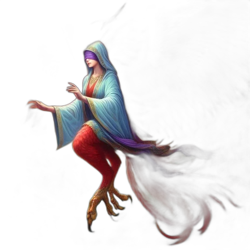 dragon, staff, dress, fantasy art transparent PNG cut-out