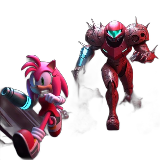 robot, weapon, concept art, 3d render transparent PNG cut-out
