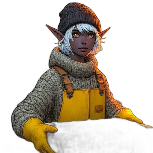 staff, jacket, hat, face transparent PNG cut-out