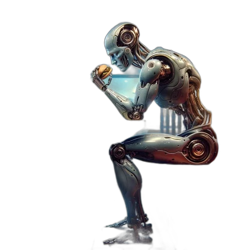 robot, creature, concept art, cyberpunk transparent PNG cut-out