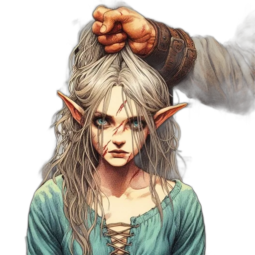 staff, hair, face, dragon transparent PNG cut-out
