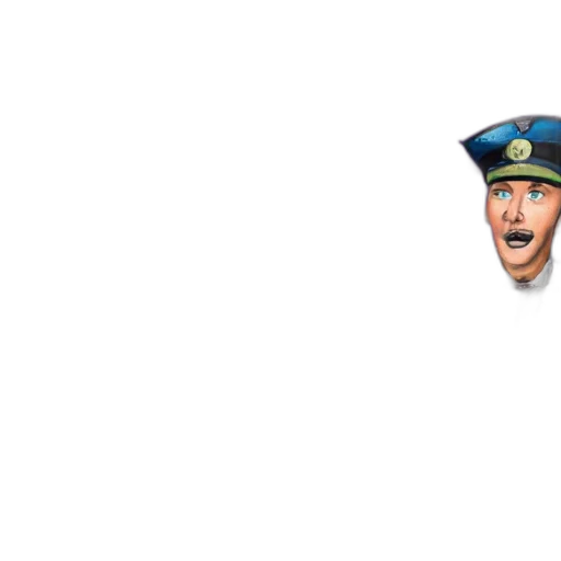 hat, face, staff, weapon transparent PNG cut-out