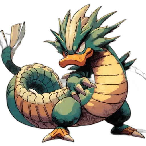dragon, creature, animal, staff transparent PNG cut-out