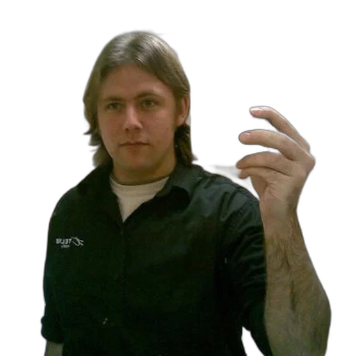 staff, hair, jacket, face transparent PNG cut-out