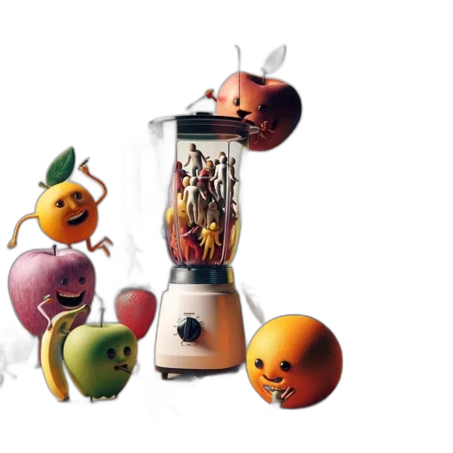 robot, food, concept art, 3d render transparent PNG cut-out