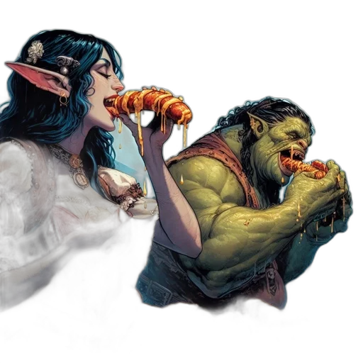 concept art, fantasy art, comic book art, photorealistic transparent PNG cut-out