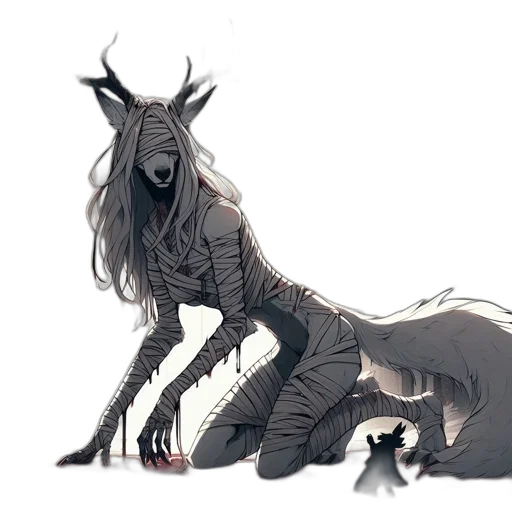 creature, animal, mask, staff transparent PNG cut-out
