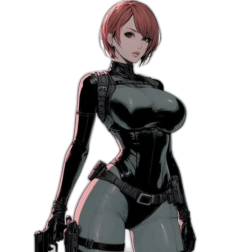 robot, weapon, dress, comic book art transparent PNG cut-out
