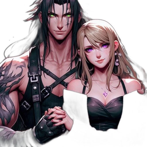 concept art, cyberpunk, fantasy art, watercolor transparent PNG cut-out