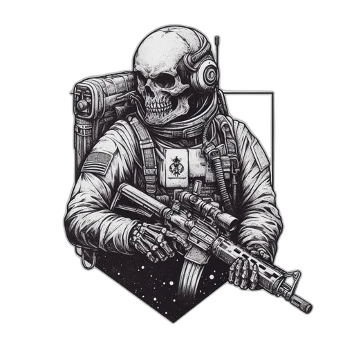 robot, jacket, weapon, mask transparent PNG cut-out