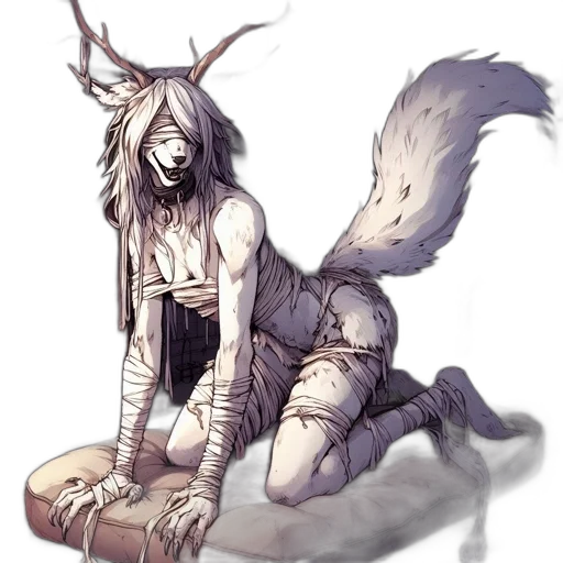 creature, staff, animal, weapon transparent PNG cut-out